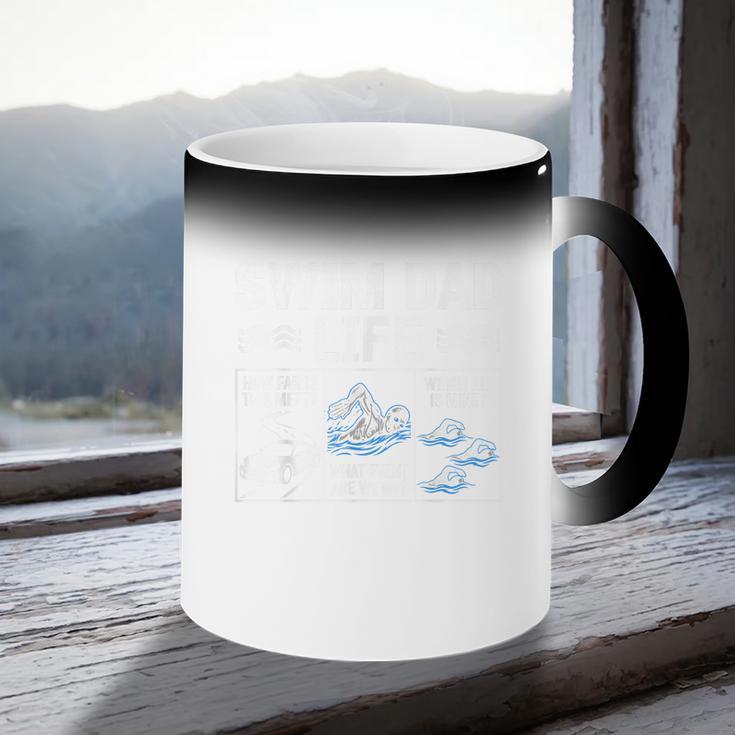 Swim Dad Life Swimmer Father's Day Swimming Daddy Coffee Color Changing Mug Swim Dad Life Swimmer Father's Day Swimming Daddy Coffee Color Changing Mug
