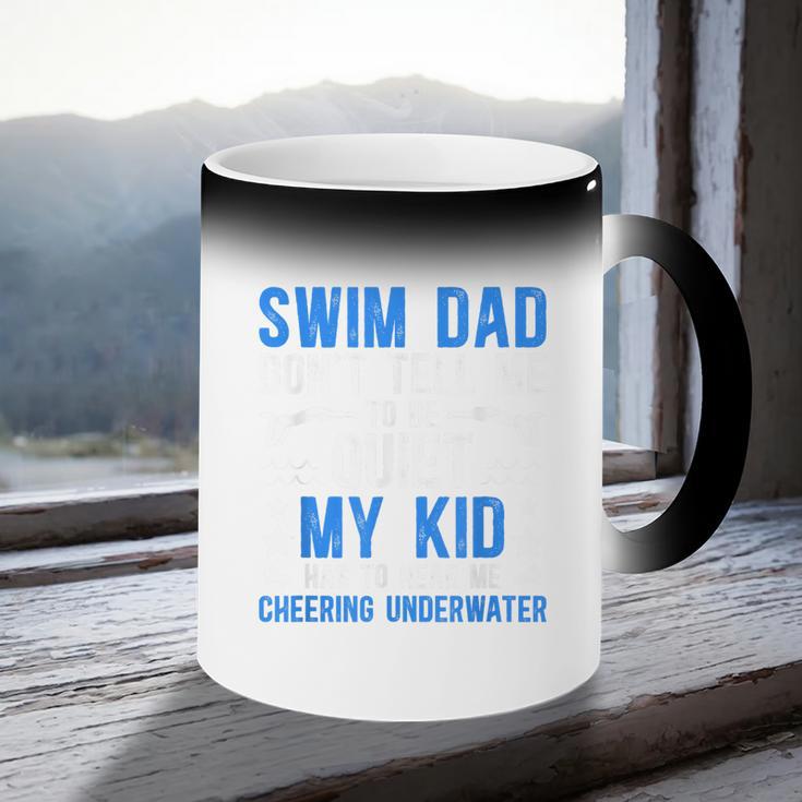 Swim Dad Swimming Dad Of A Swimmer Dad Swim Father Coffee Color Changing Mug