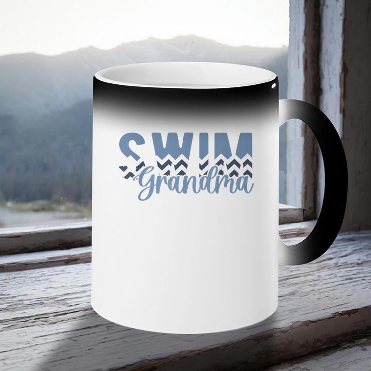 Swim Grandma For Mother's Day Polyester 100 Small Short Sleeve Pull On 1 Count Women Grandmothers Swimming Enthusiasts For Grandmothers Coffee Color Changing Mug