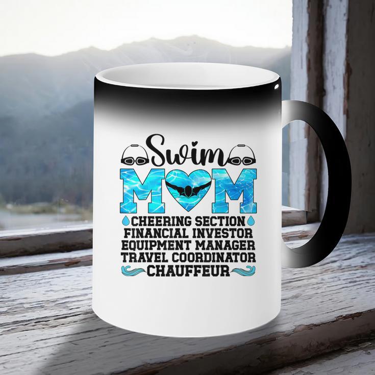 Swim Mom Definition Swimming Mother Of A Swimmer Mom Coffee Color Changing Mug