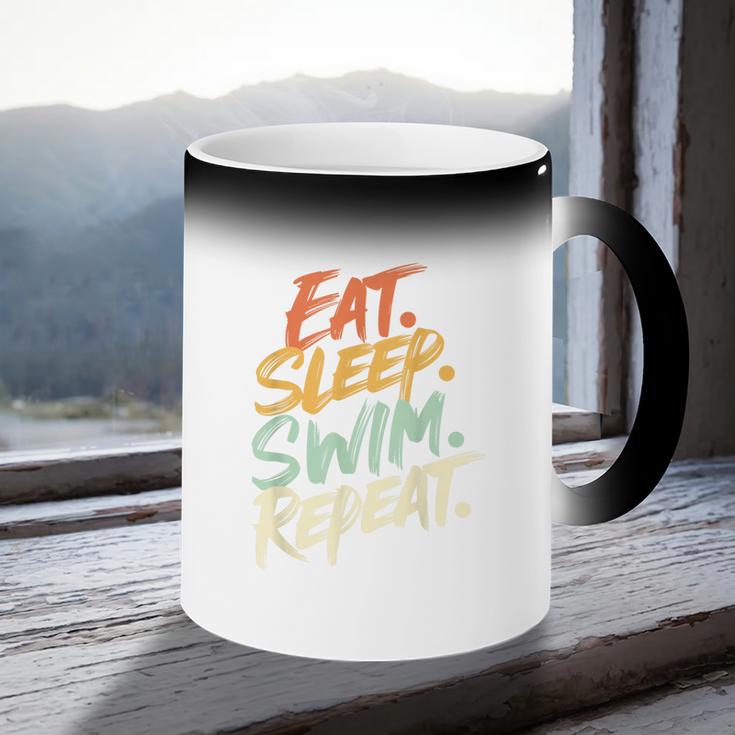 Swimmer Eat Sleep Swim Repeat I Swimming Coffee Color Changing Mug