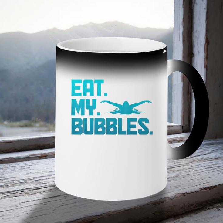 Swimming Eat My Bubbles Swimmer Swim Coffee Color Changing Mug