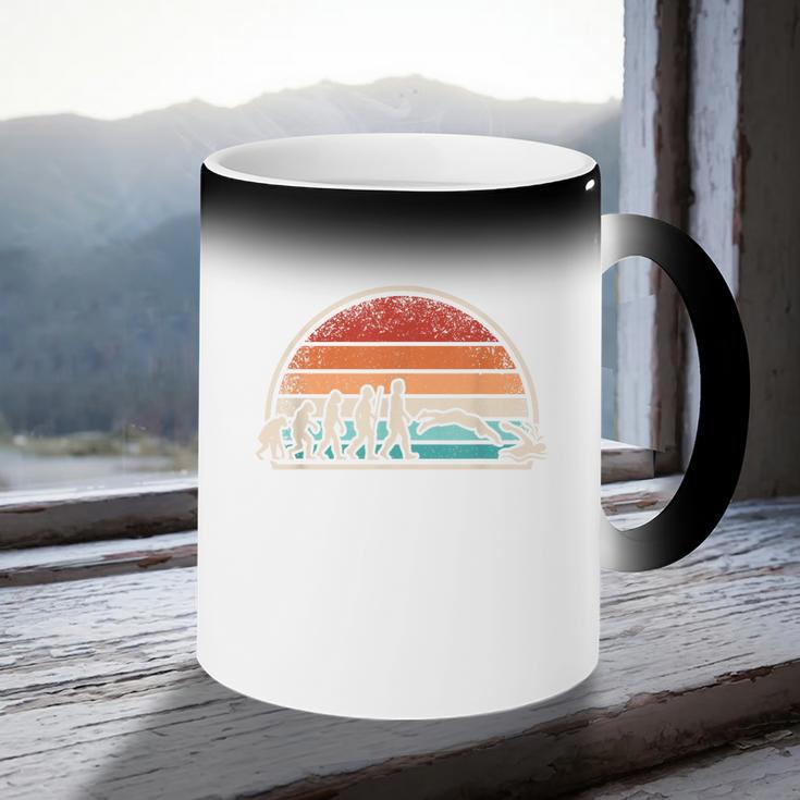 Swimming Evolution Retro Swim Swimmer Men Women Coffee Color Changing Mug