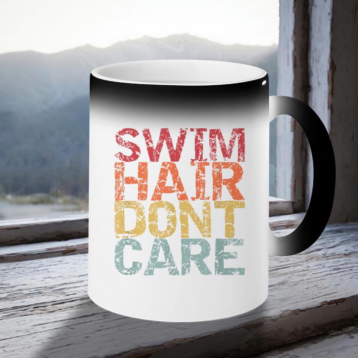 Swimming Pool Diving Sport Swimmer Swim Hair Dont Care Coffee Color Changing Mug