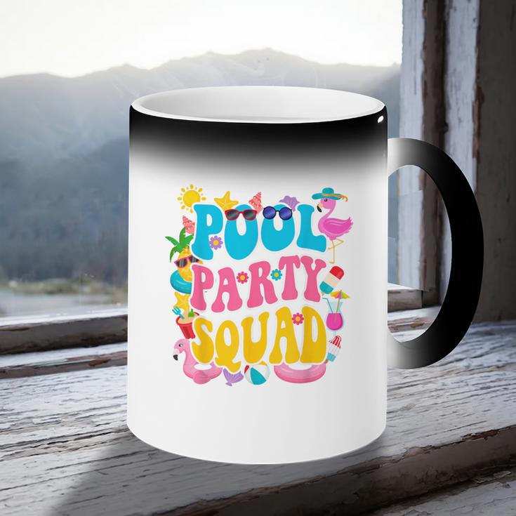 Swimming Pool Party Squad Beach Pool Party Matching Beach Coffee Color Changing Mug