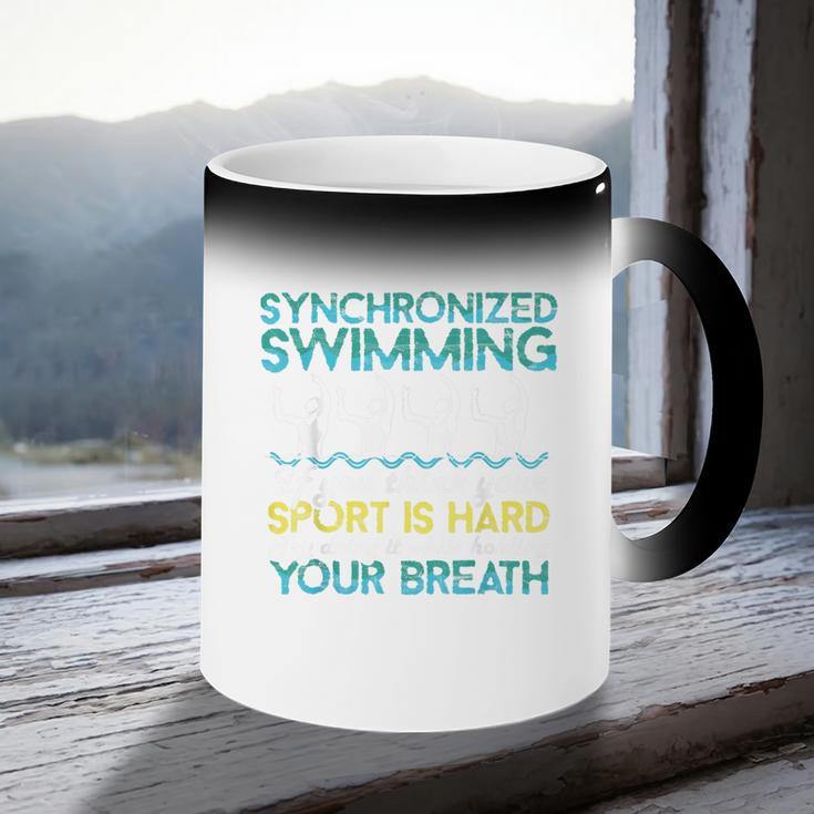 Synchronized Swimming Shirt Synchro Swimmer Artistic Coffee Color Changing Mug