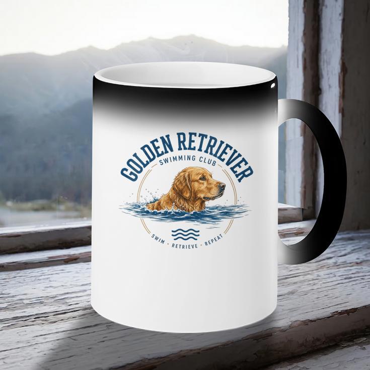 Women's Golden Retriever Swimming Coffee Color Changing Mug