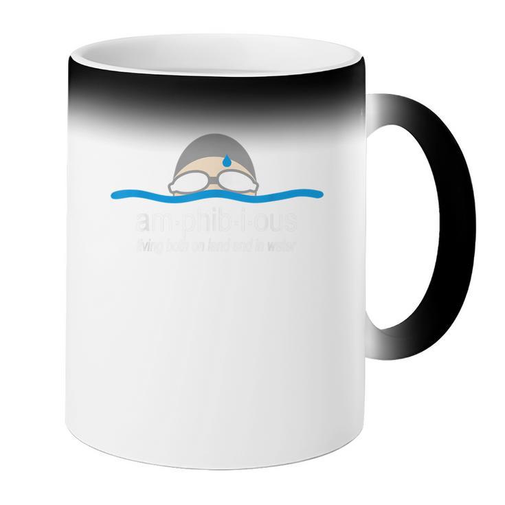 Amphibious Swimming Coffee Color Changing Mug