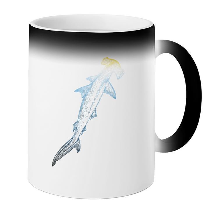 Beautiful Colors Swimming Hammerhead Shark Lovers Coffee Color Changing Mug Beautiful Colors Swimming Hammerhead Shark Lovers Coffee Color Changing Mug