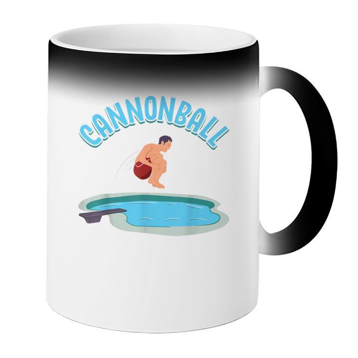 Cannonball Swimming Pool Fun Diving Diver Swimmer Cool Coffee Color Changing Mug Cannonball Swimming Pool Fun Diving Diver Swimmer Cool Coffee Color Changing Mug