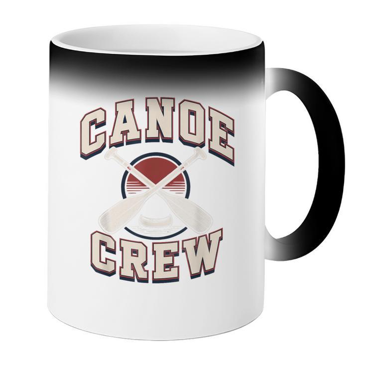 Canoe Crew Paddling Team Retro Graphic Coffee Color Changing Mug