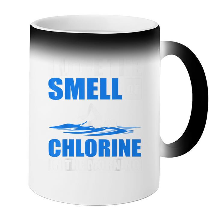Cool Swimming Art Men Women Swimmer Swim Lover Pool Chlorine Coffee Color Changing Mug