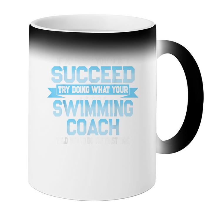 Fun Swimming Coach Meme Swimmer Saying Coffee Color Changing Mug