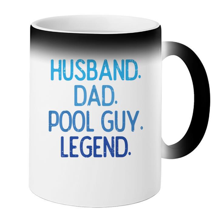 Husband Dad Pool Guy Legend Fathers Day Swimming Papa Coffee Color Changing Mug