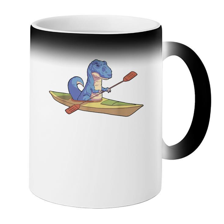 KayakRex Dinosaur Canoe Shirt Kayak For Children Coffee Color Changing Mug KayakRex Dinosaur Canoe Shirt Kayak For Children Coffee Color Changing Mug