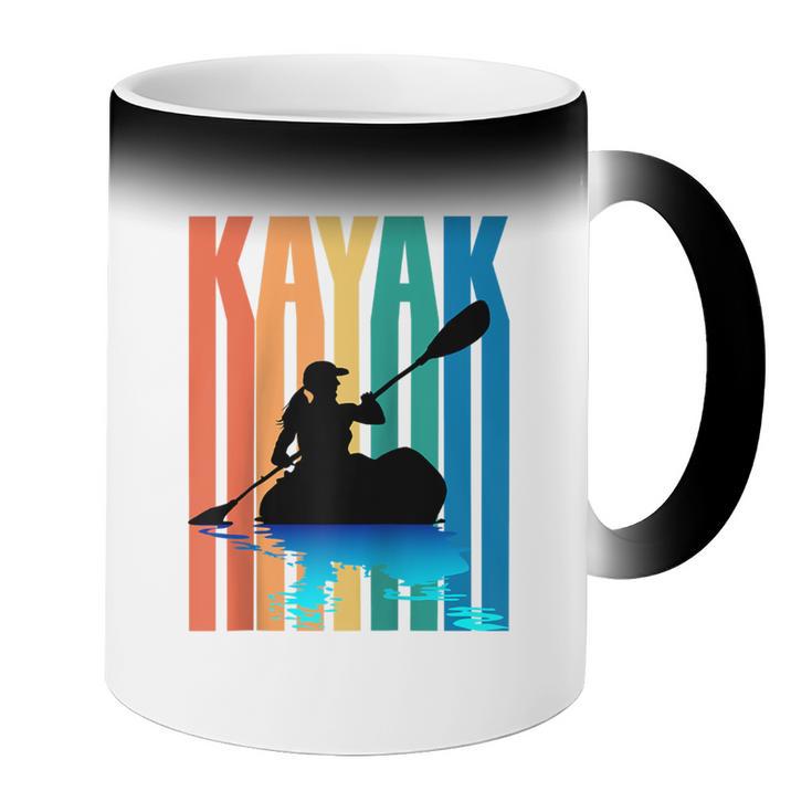 Kayaking Kayak Retro Art Canoe Raglan Baseball Tee Coffee Color Changing Mug Kayaking Kayak Retro Art Canoe Raglan Baseball Tee Coffee Color Changing Mug