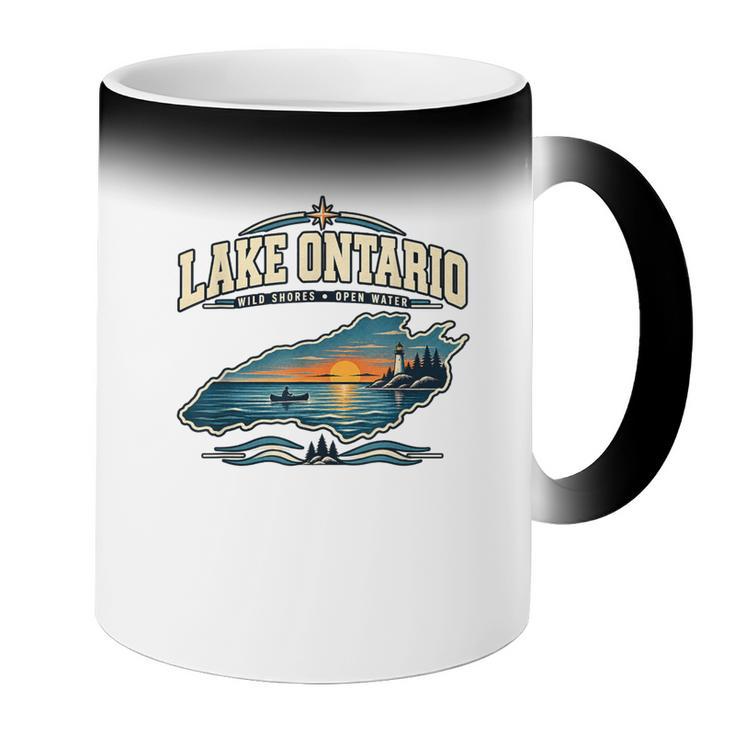 Lakes Lake Ontario Fishing Canoe Lighthouse Outdoor Coffee Color Changing Mug Lakes Lake Ontario Fishing Canoe Lighthouse Outdoor Coffee Color Changing Mug