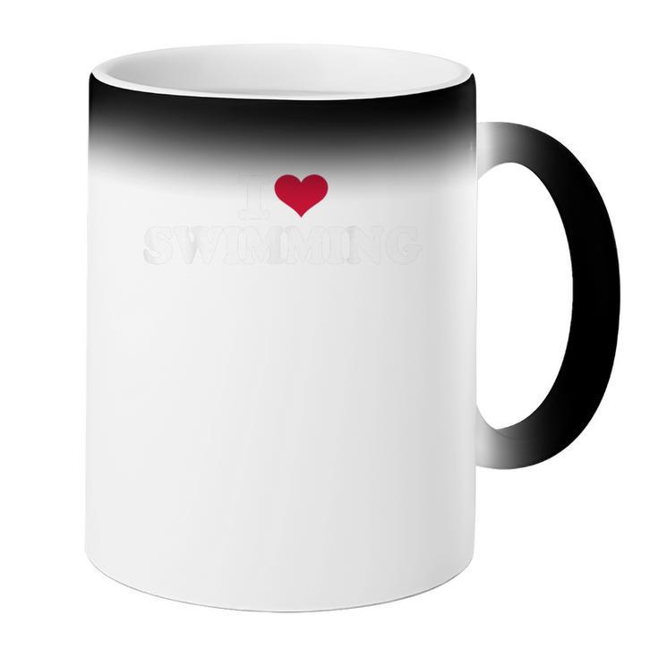 I Love Swimming Coffee Color Changing Mug I Love Swimming Coffee Color Changing Mug