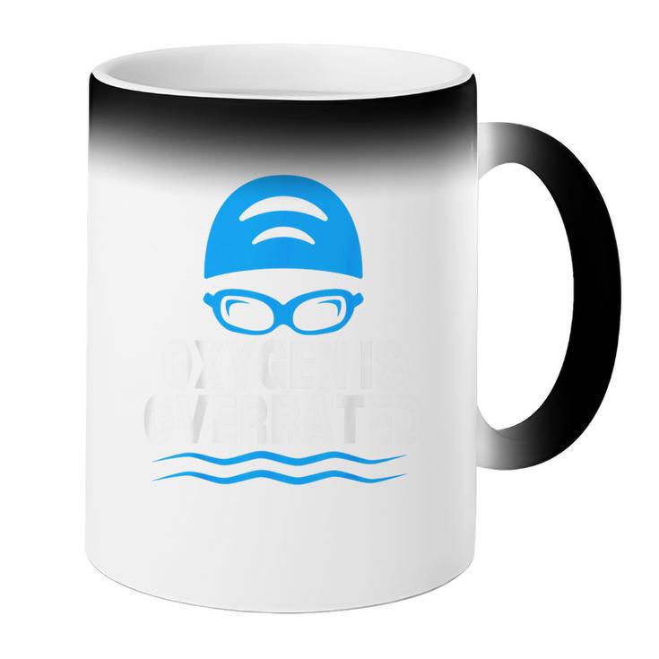 Oxygen Is Overrated Swimming Swim Coffee Color Changing Mug Oxygen Is Overrated Swimming Swim Coffee Color Changing Mug
