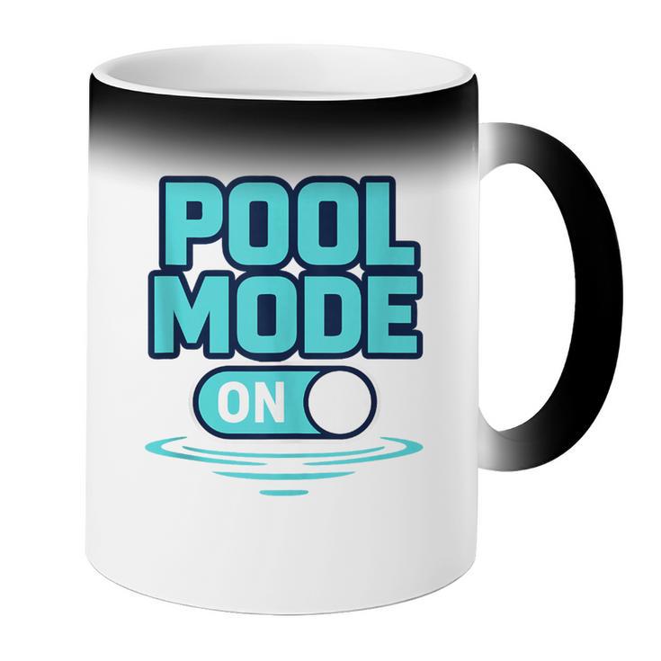Pool Mode On Summer Swimming Vacation Coffee Color Changing Mug Pool Mode On Summer Swimming Vacation Coffee Color Changing Mug