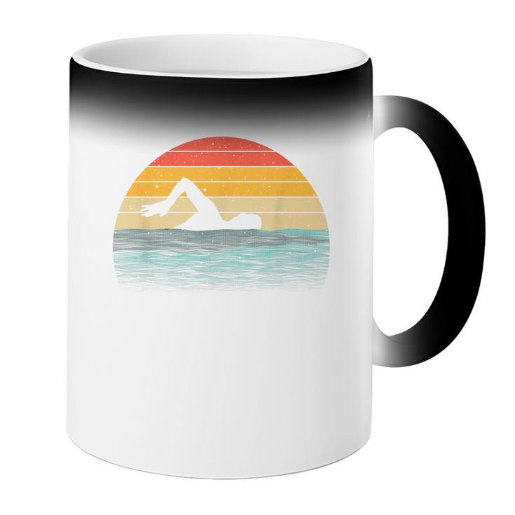 Swimming Art For Men Women Swim Coach Rescue Swimmer Coffee Color Changing Mug Swimming Art For Men Women Swim Coach Rescue Swimmer Coffee Color Changing Mug