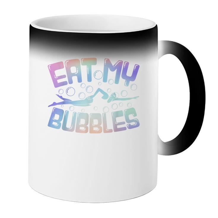 Swimming Eat My Bubbles Swim Watercolour Coffee Color Changing Mug Swimming Eat My Bubbles Swim Watercolour Coffee Color Changing Mug