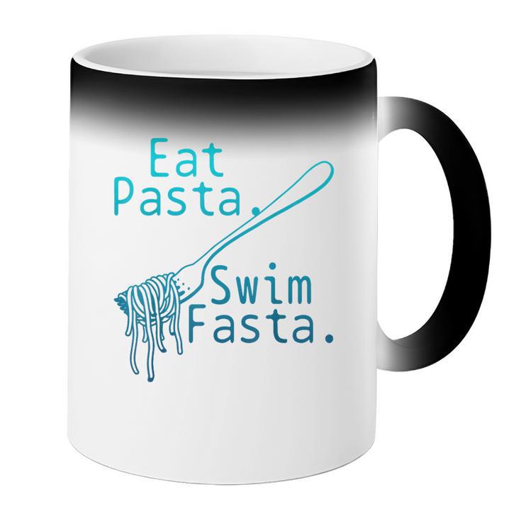 Swimming Eat Pasta Swim Fasta Swimmer Coffee Color Changing Mug