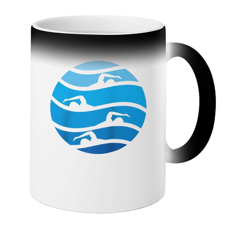 Swimming Freestyle Raglan Baseball Tee Coffee Color Changing Mug Swimming Freestyle Raglan Baseball Tee Coffee Color Changing Mug