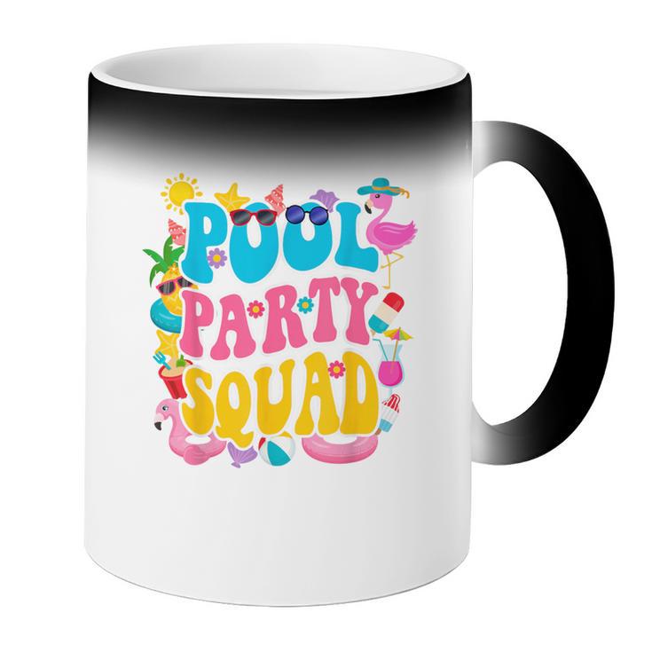 Swimming Pool Party Squad Beach Pool Party Matching Beach Coffee Color Changing Mug