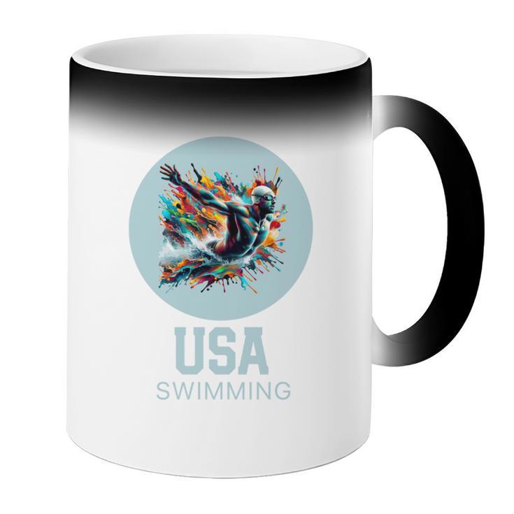 SWIMMING SPORT COMPETITIVE SWIM Coffee Color Changing Mug SWIMMING SPORT COMPETITIVE SWIM Coffee Color Changing Mug