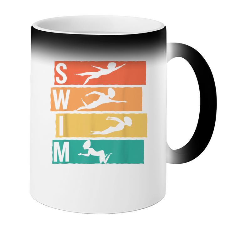 Swimming Swim Coffee Color Changing Mug Swimming Swim Coffee Color Changing Mug