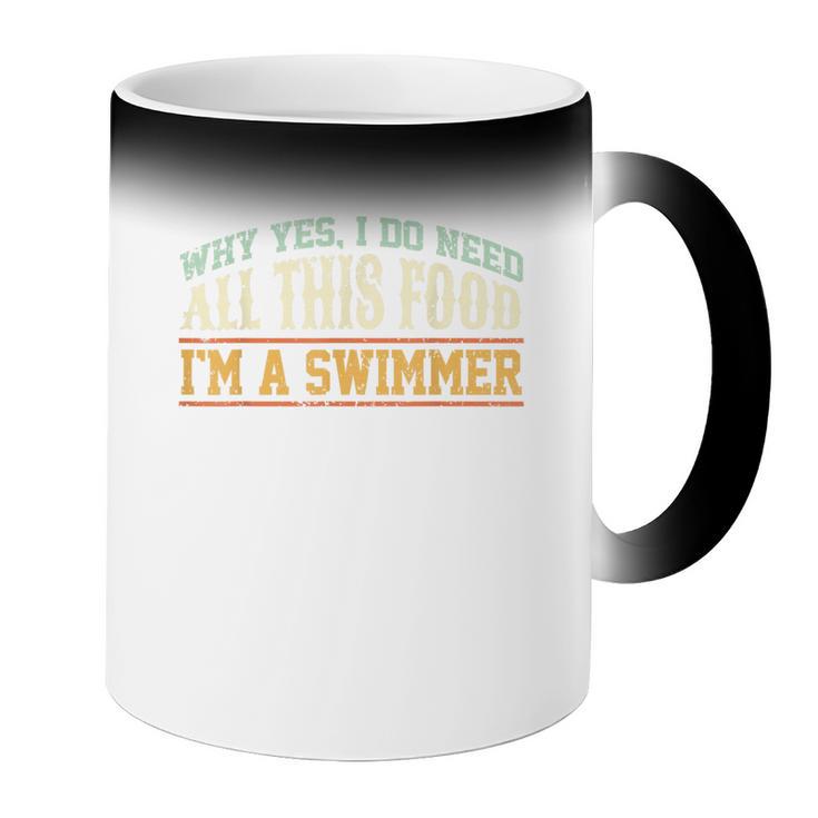 Swimming Swimmer Eating Swim Coffee Color Changing Mug Swimming Swimmer Eating Swim Coffee Color Changing Mug
