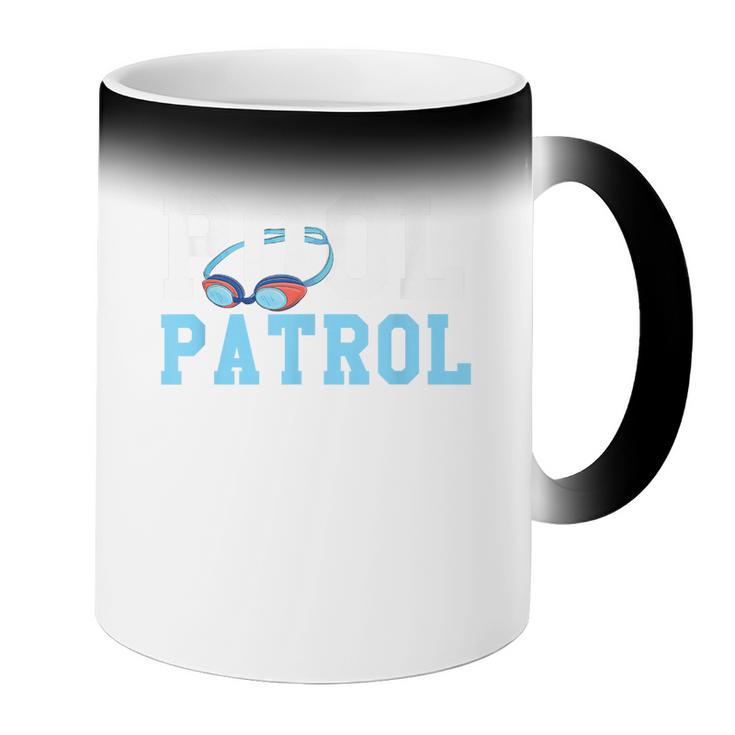 Swimming Swimmer Swim Pool Patrol Coach Dad Coffee Color Changing Mug