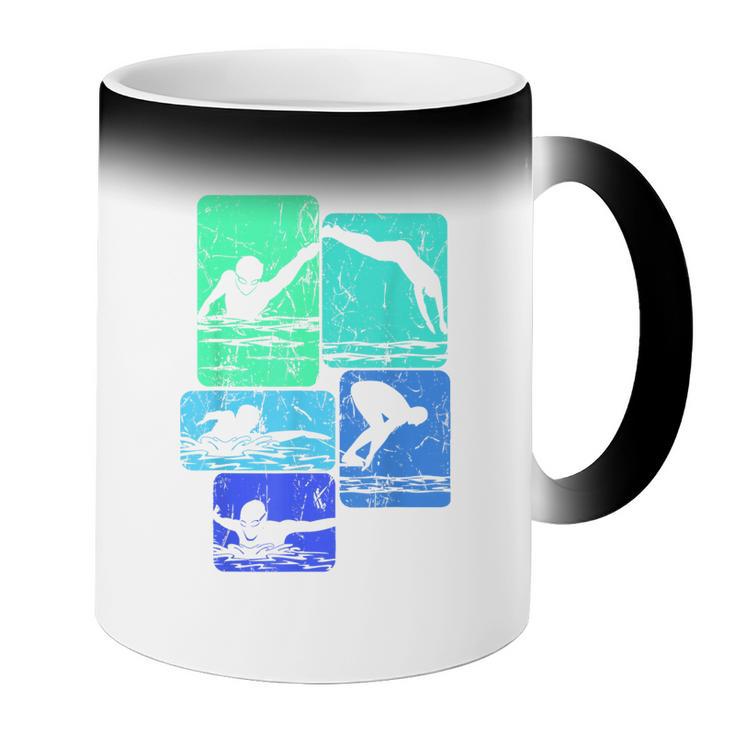 Swimming Swimmers Coffee Color Changing Mug Swimming Swimmers Coffee Color Changing Mug