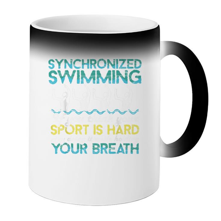 Synchronized Swimming Shirt Synchro Swimmer Artistic Coffee Color Changing Mug
