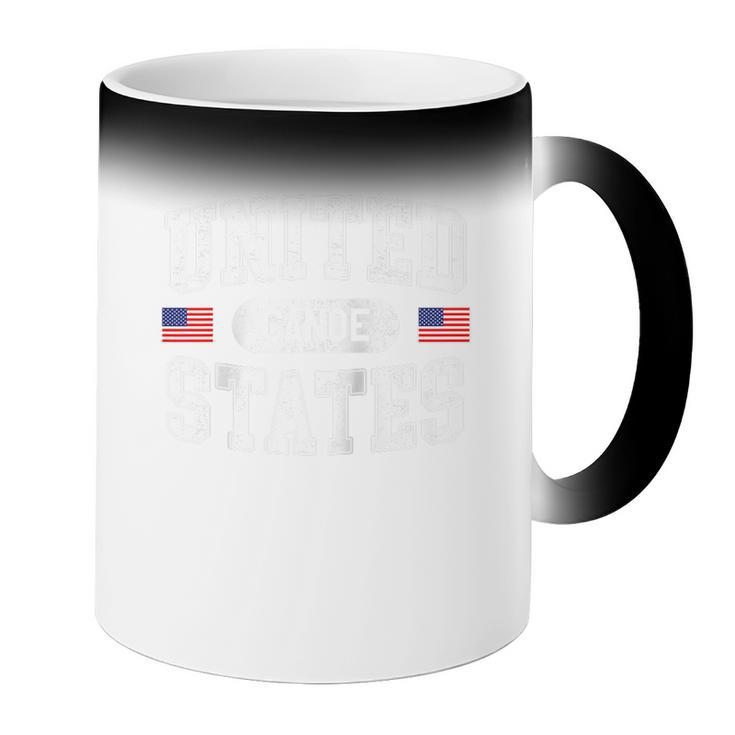 United States Canoe Canoeing Raglan Baseball Tee Coffee Color Changing Mug