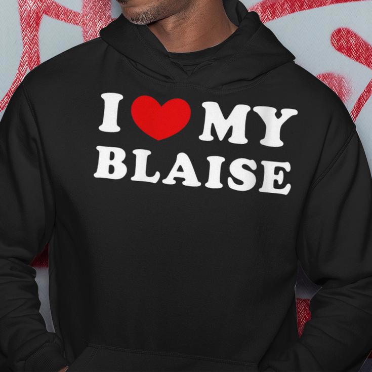 I Love My Blaise J'aime Mon Blaise Sweat à capuche Cadeaux drôles