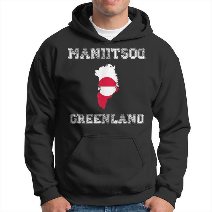 Bandera Retro Maniitsoq De Groenlandia Envejecida Sudadera