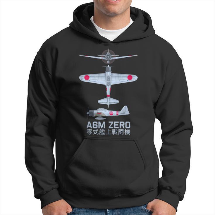 Diagrama Del Avión De Combate Japonés A6m Zero Ww2 In Mangas Sudadera