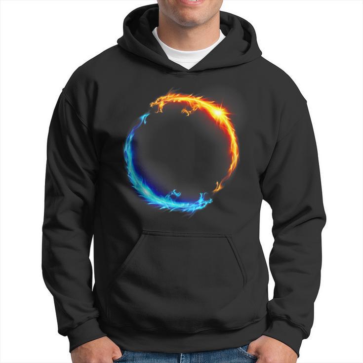 Dragones En Duelo De Fuego Y Hielo In Mangas Sudadera