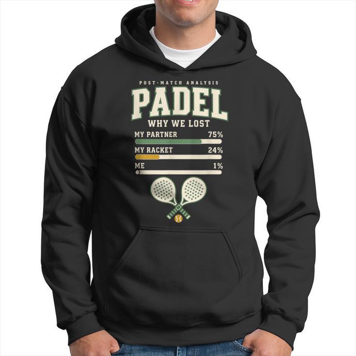 Padel Post Match Analyse Double Partenaire Joueur Cadeau Sweat à capuche