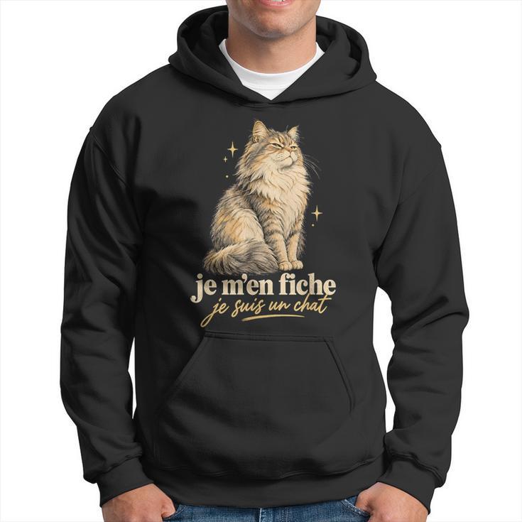 Je M'en Fiche Jeuis Un Chat Humour Sweat à capuche