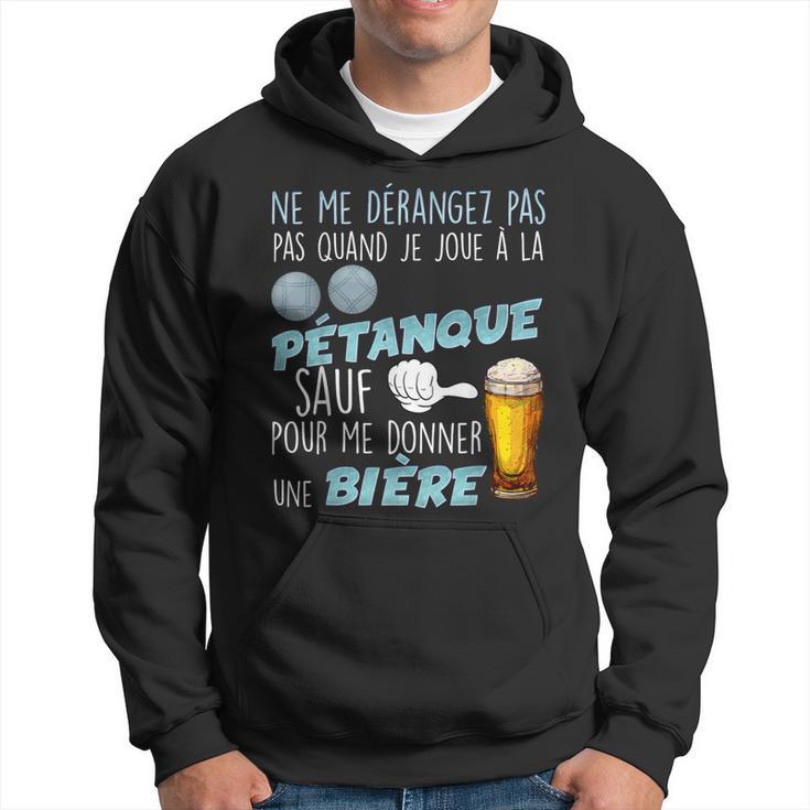 La Pétanque Et La Bière Priorités Claires Humour Papa Papy Sweat à capuche
