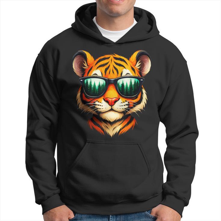 Lindo Tigre Con Gafas Deol Divertido Amante Del Tigre Gráfico Para Niños Sudadera