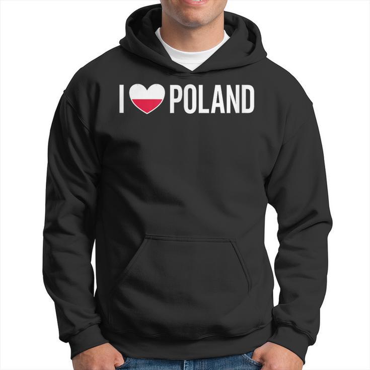 I Love Poland Pologne Polska Drapeau Polonais Polski Sweat à capuche