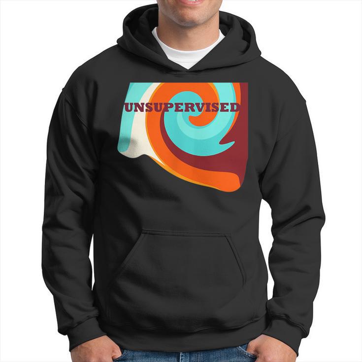 Soirée Amusante Nonupervisée Orange Bordeaux Bleu Sweat à capuche