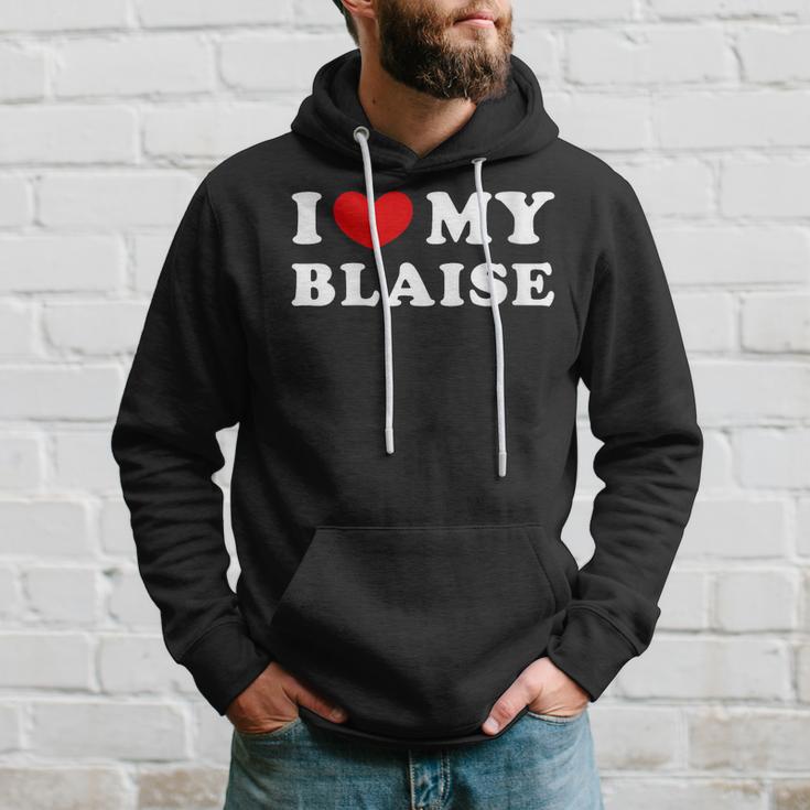 I Love My Blaise J'aime Mon Blaise Sweat à capuche Cadeaux pour lui