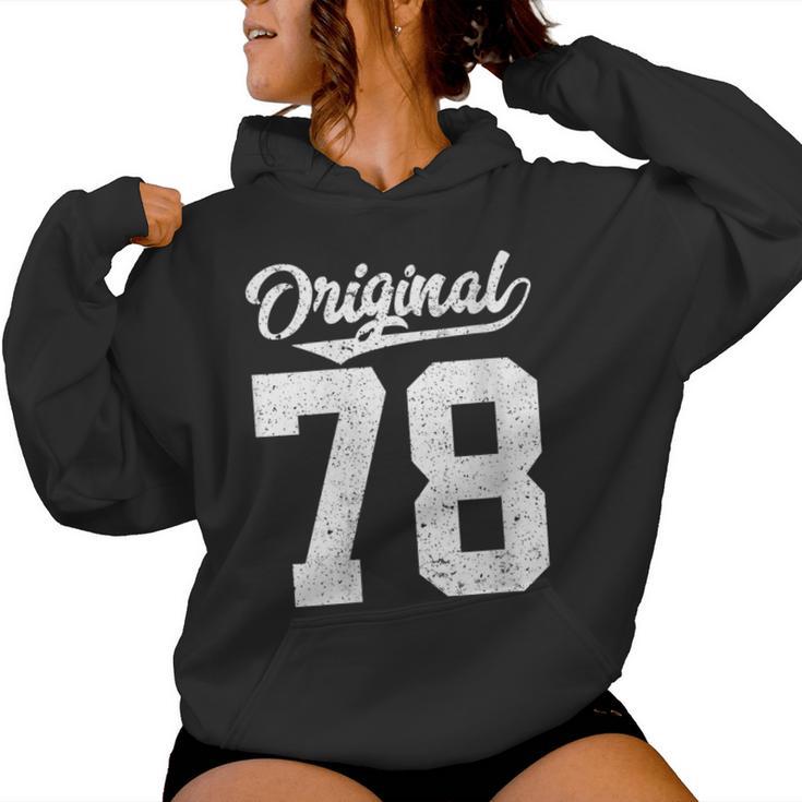 78 Cumpleaños Yetenta Y Ocho Originales Cuello Sudadera con capucha para mujer