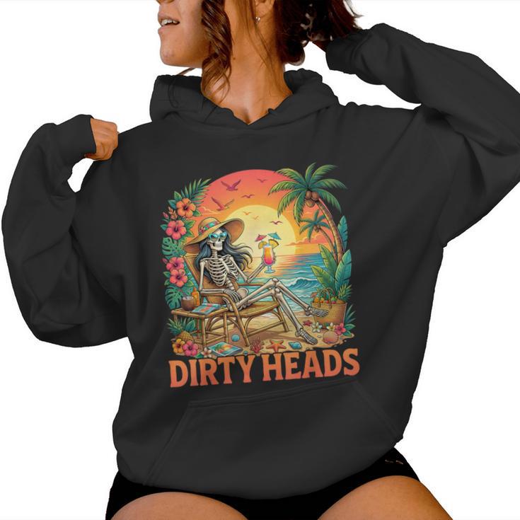 Dirty Heads Skeleton Retro Summer Vacation Women Hoodie