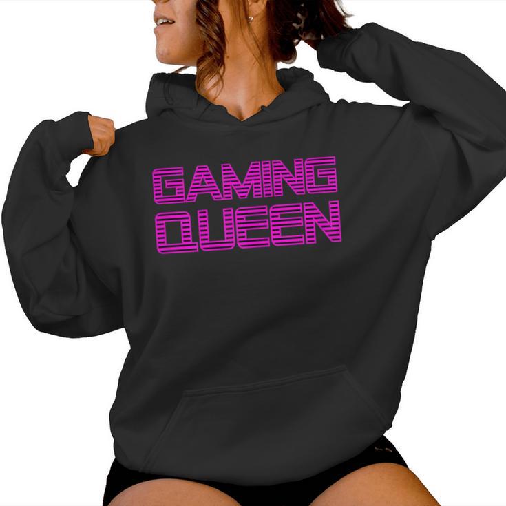 Gaming Queen Nerd Girl Amoureux De Jeuxidéo Rose Sweat à capuche femme